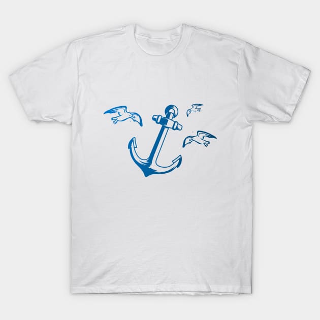 maritime anchor T-Shirt by Bianka